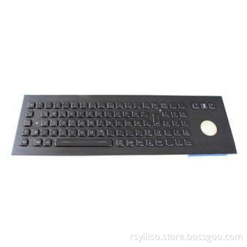 IP65 Dynamic Vandal Proof Black Metal Keyboard With Chemele
